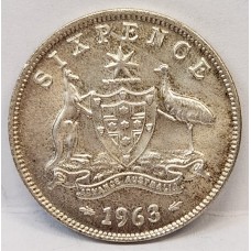AUSTRALIA 1963 . SIXPENCE